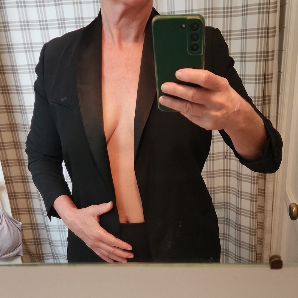 🇮🇹💥 Jean Paul Gaultier Classique Wool Tuxedo Jacket Women's 6 SEXY💥 🇮🇹
